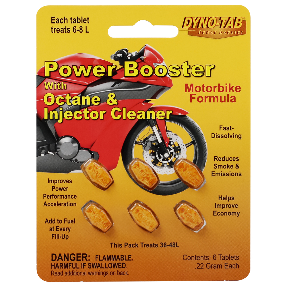 Dyno-tab® Power Booster 45441 | For Bikes & Motorcycles | 6 Tablets Crad 1 Tablet Treats 15 Liters
